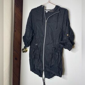 Linen utility jacket